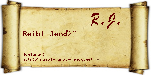 Reibl Jenő névjegykártya