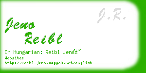 jeno reibl business card